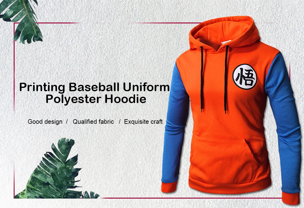 6 Color Printing Baseball Uniform Fleece Man Hoody- Multi-A M