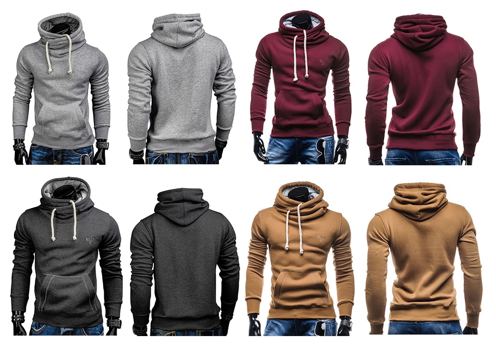 Whole Colored Drawstring Casual Hoodie- Camel brown XS