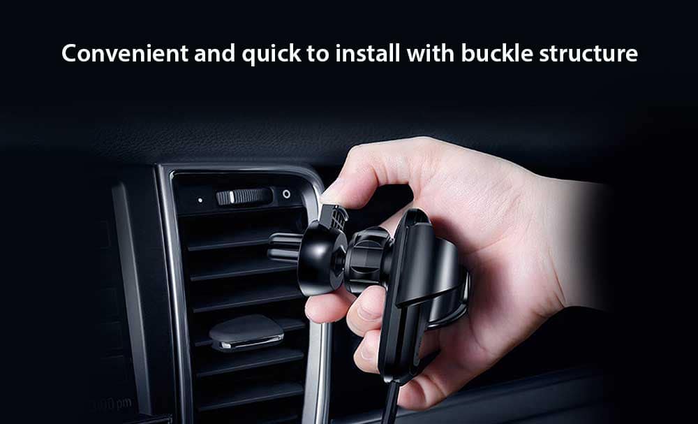 Car Gravity Navigation Bracket Phone Holder- Black Regular