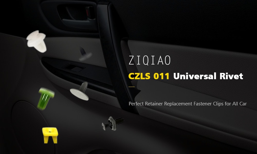 ZIQIAO CZLS 011 General Motors Plastic Rivet Universal Automobile Expansion Screw 200pcs- Colormix