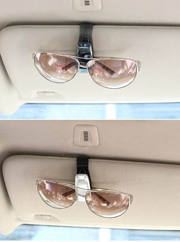Car Vehicle Auto Visor Accessories Sunglasses Holder Card Pen Clip- Black