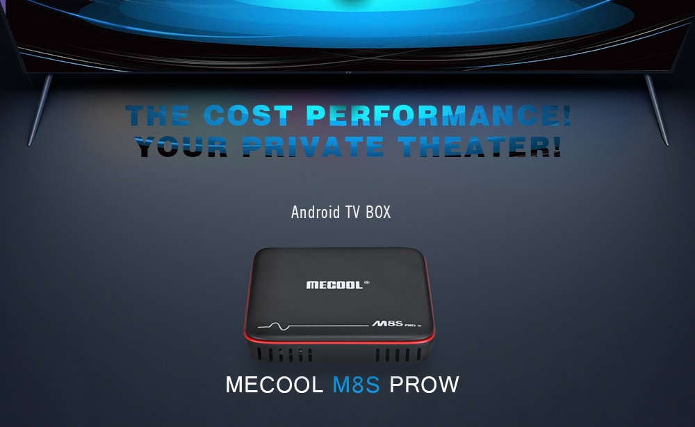 Mecool M8S PRO W TV Box Amlogic S905W / Android 7.1 / Stalker MAG625X / 4K / VP9 / H.265- Black UK Plug