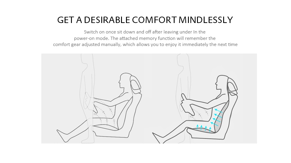 Massage Cooling Car Seat Cushion for Summer - Black