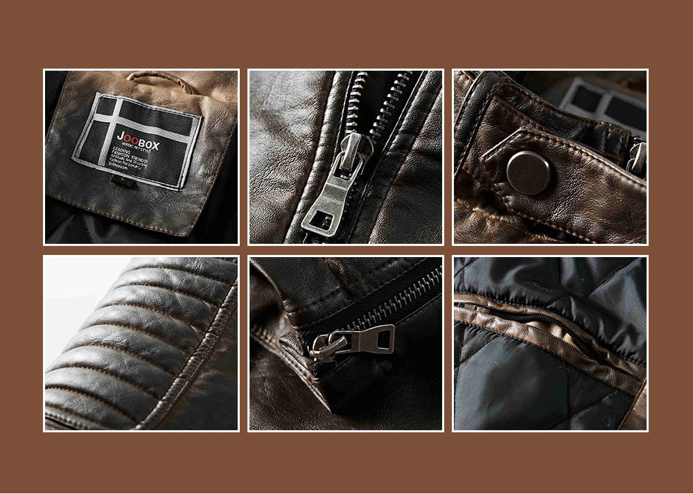 Retro Men's Leather Jacket  - Black S