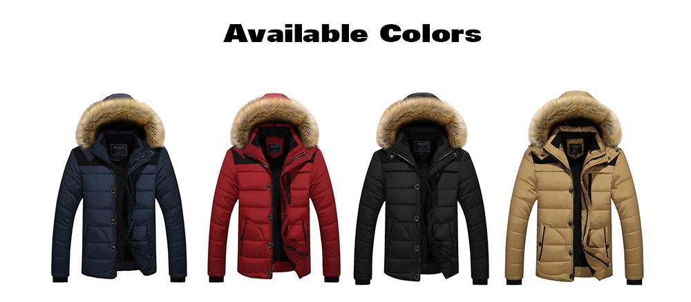 Winter Trend Men Cotton Jacket- Khaki M