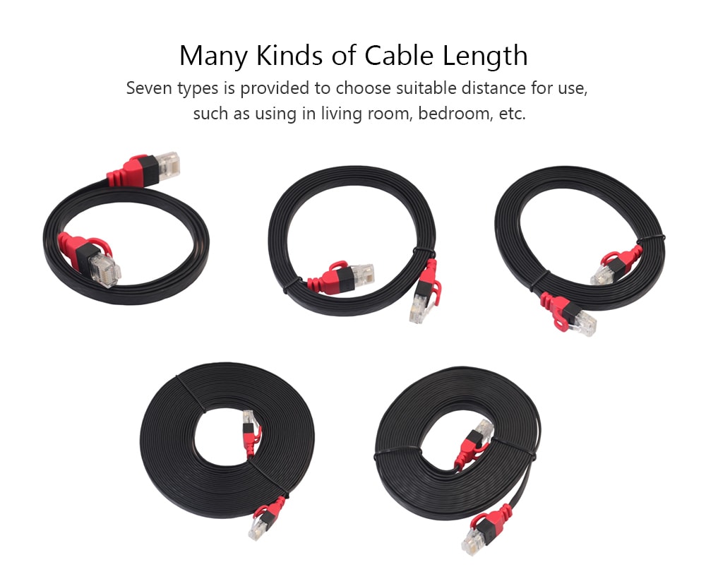 REXLIS RJ45 Male to RJ45 Male Ethernet Connection Cable- Red 2M