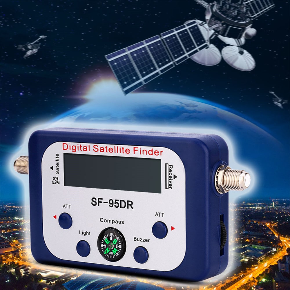 SF-95DR Digital Satellite Signal Meter Finder Directv Dish with Compass- Blue