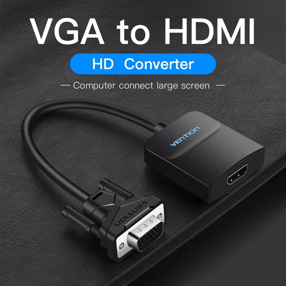 Vention ACNBB VGA to HDMI Converter- Black