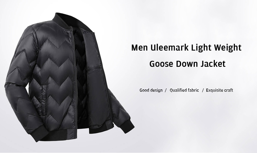 Uleemark Men Light Weight Goose Down Jacket from Xiaomi Youpin- Deep Green L