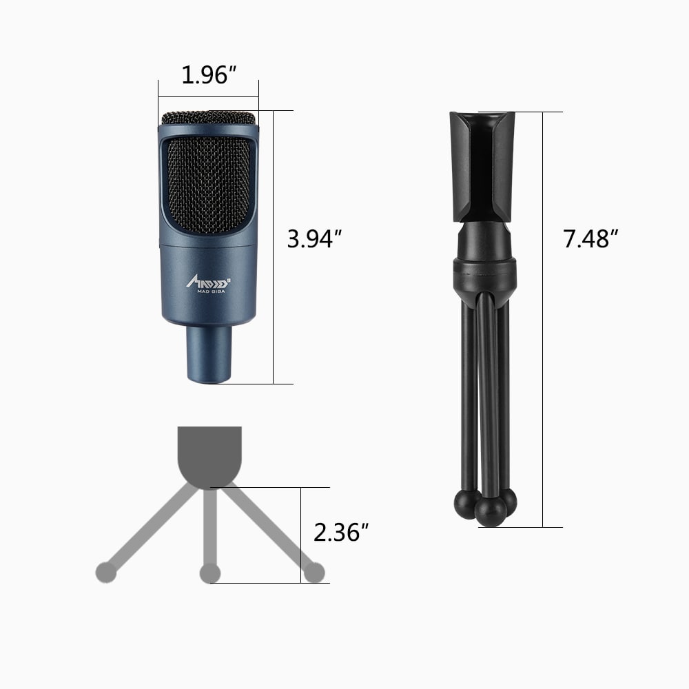 MAD GIGA SF - 960B USB Condenser Microphone- Cerulean