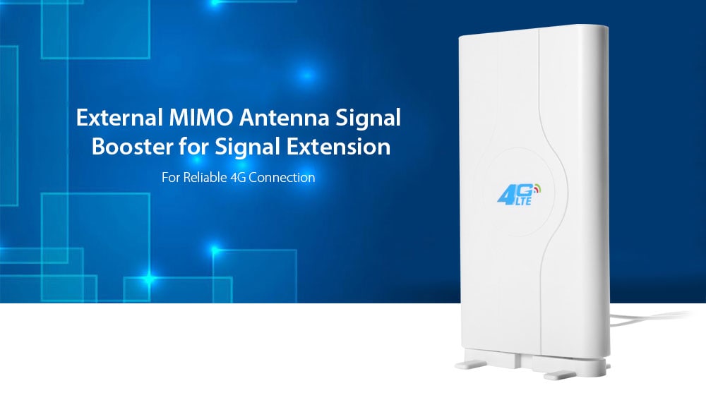 LF - ANT4G01 4G LTE TS9 Connector External MIMO Antenna Signal Booster for Signal Extension- White TS9