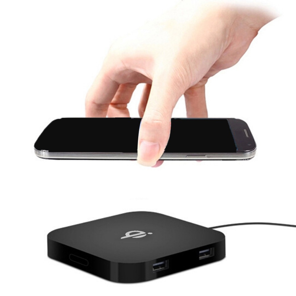 Slim Qi Wireless  Phone Charging Pad for IPhone X- Jet Black