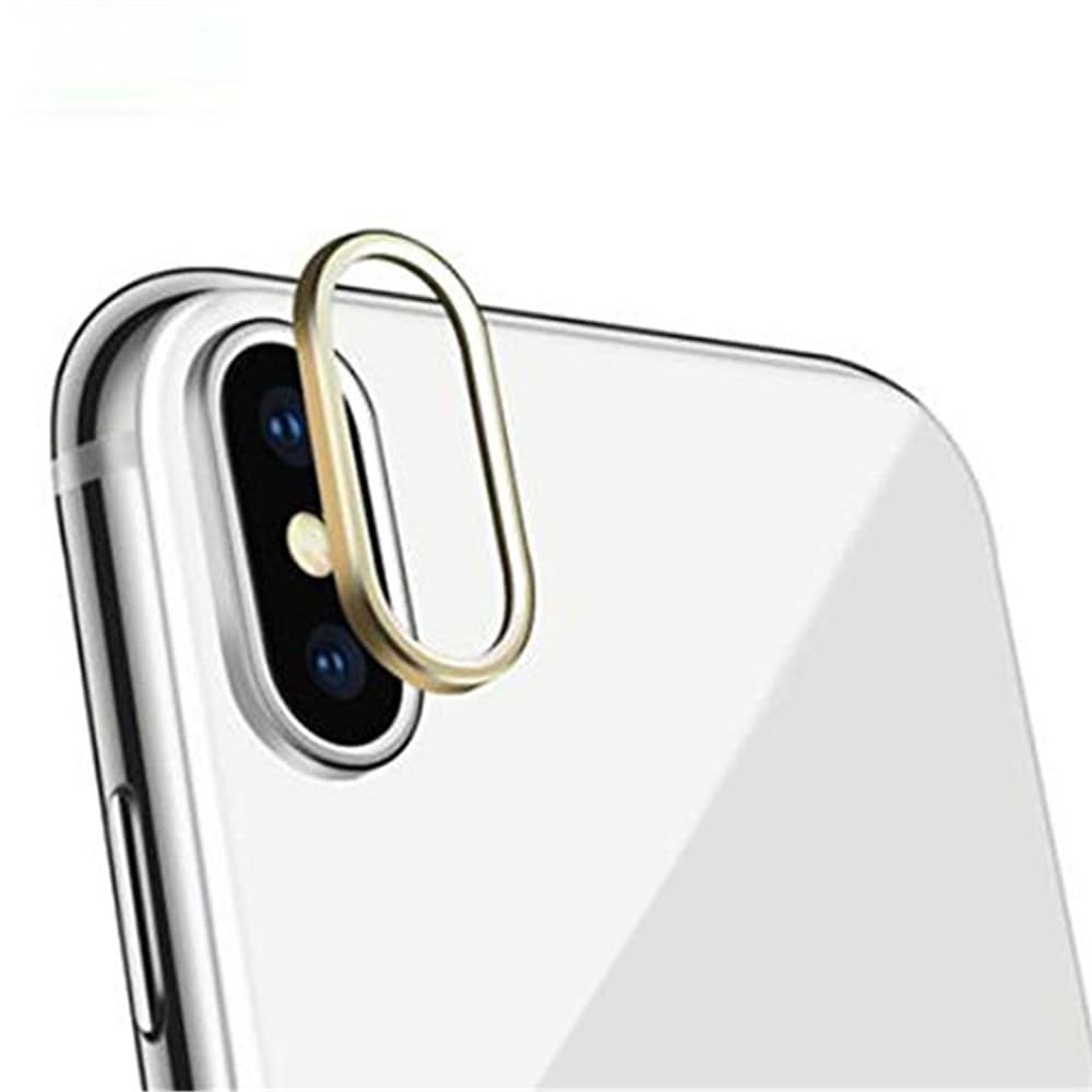 Sakula Camera Lens Protector Plating Aluminum for iPhone X Cameral Case Cover Ring- Red