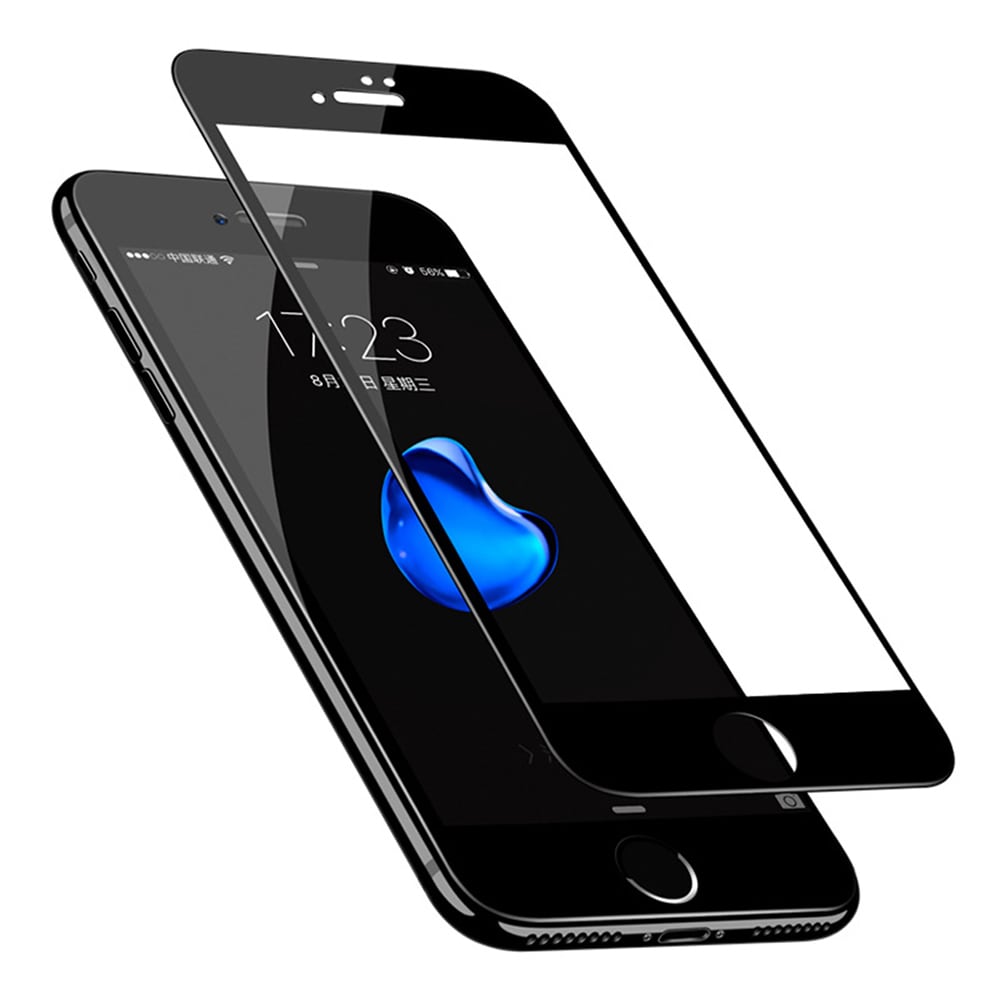 Szkinston 5D Full Coverage of High-Definition High-Transparent Nano-Technology Forming Silk Screen Surface Tempered Film for iPhone 8 / 7- Black